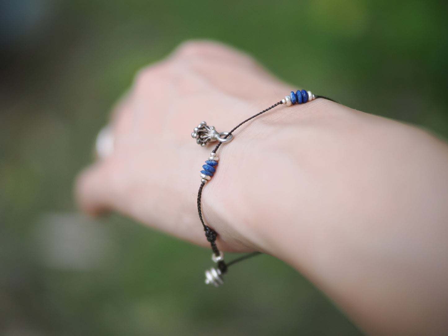 -Lapislazuli- code bracelet