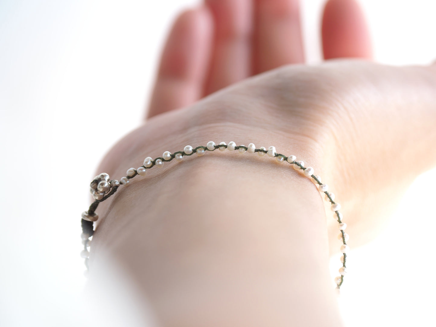 -Baby pearl- braid bracelet