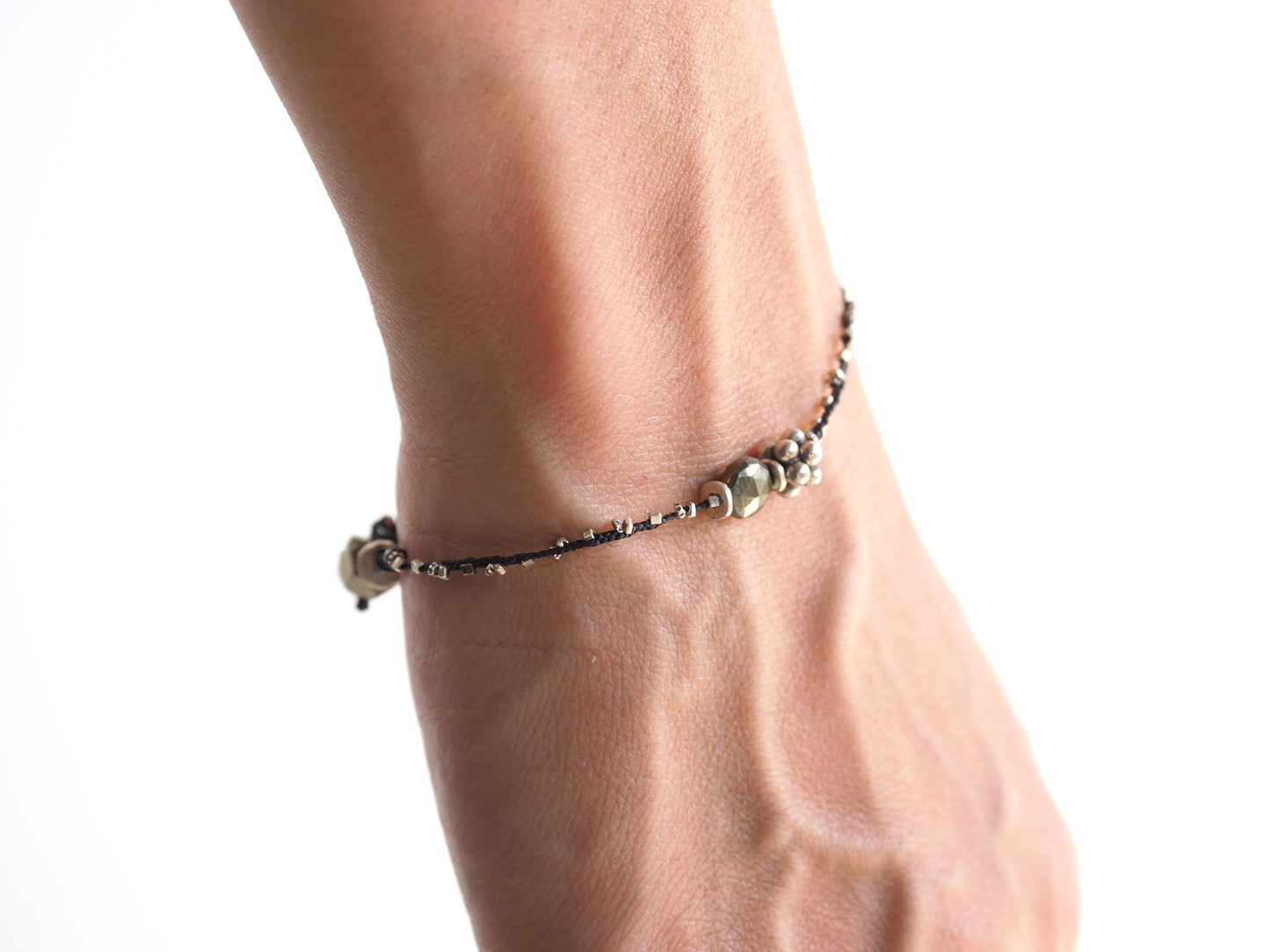 braid bracelet -pyrite・silver-