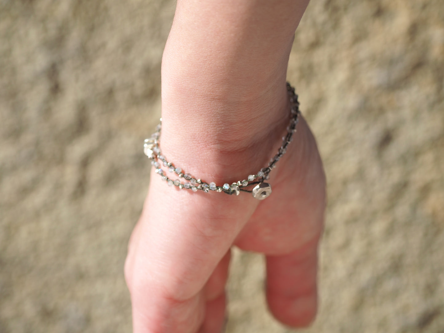 Labradorite "double" bracelet