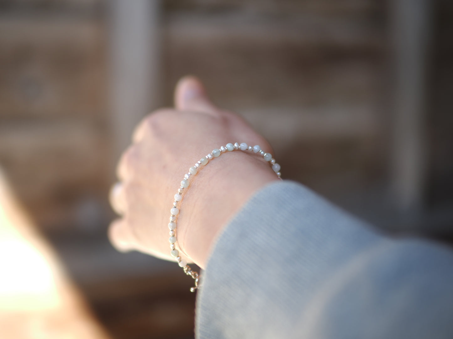 -Jade・Pearl・Silver- bracelet