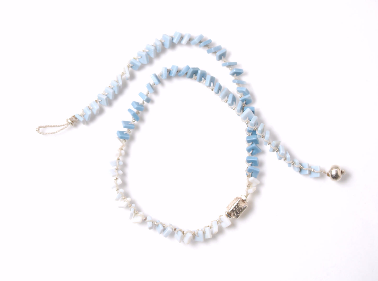 -Owyhee_blue Opal- braid necklace