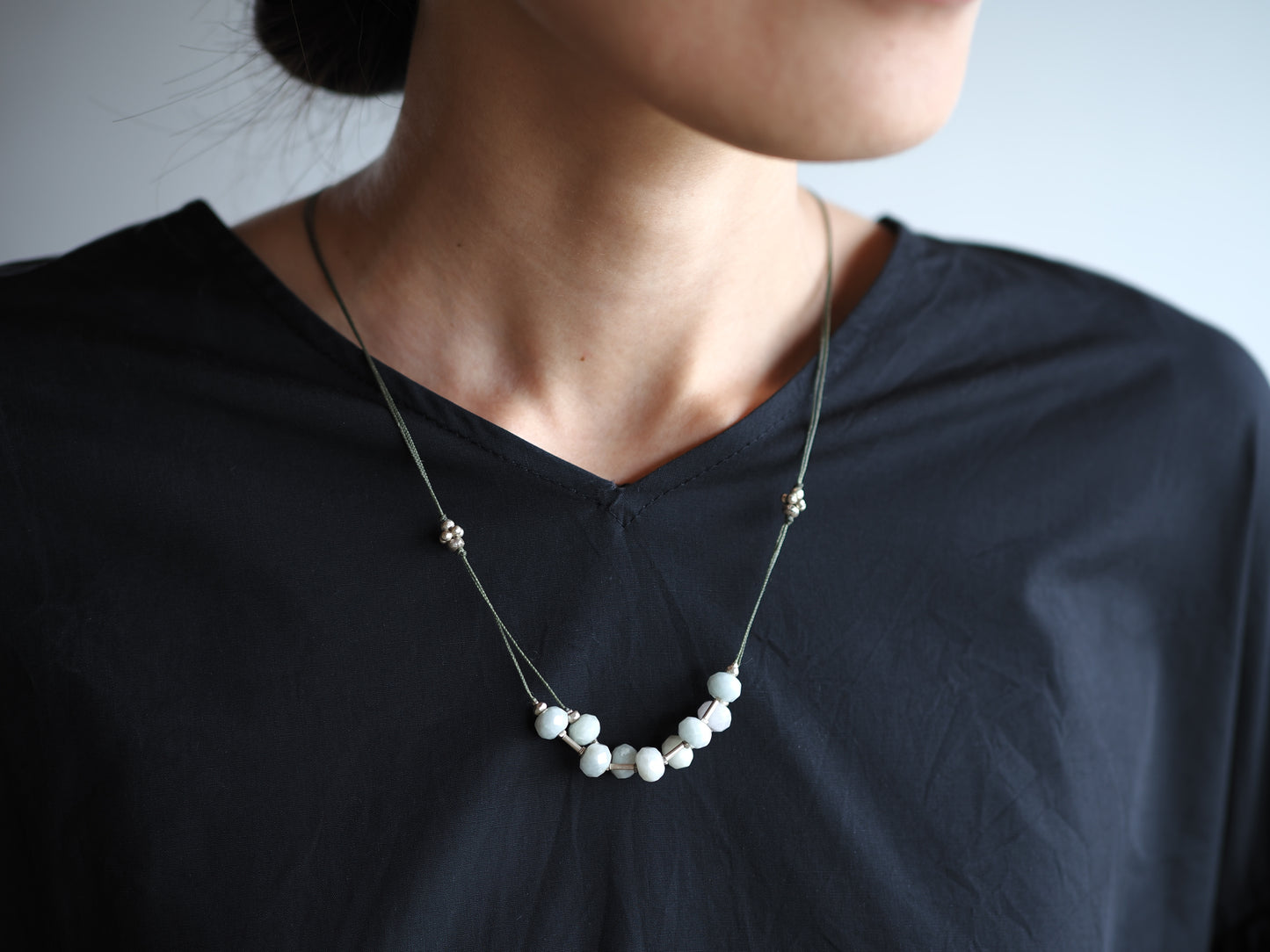-Jade- double code necklace