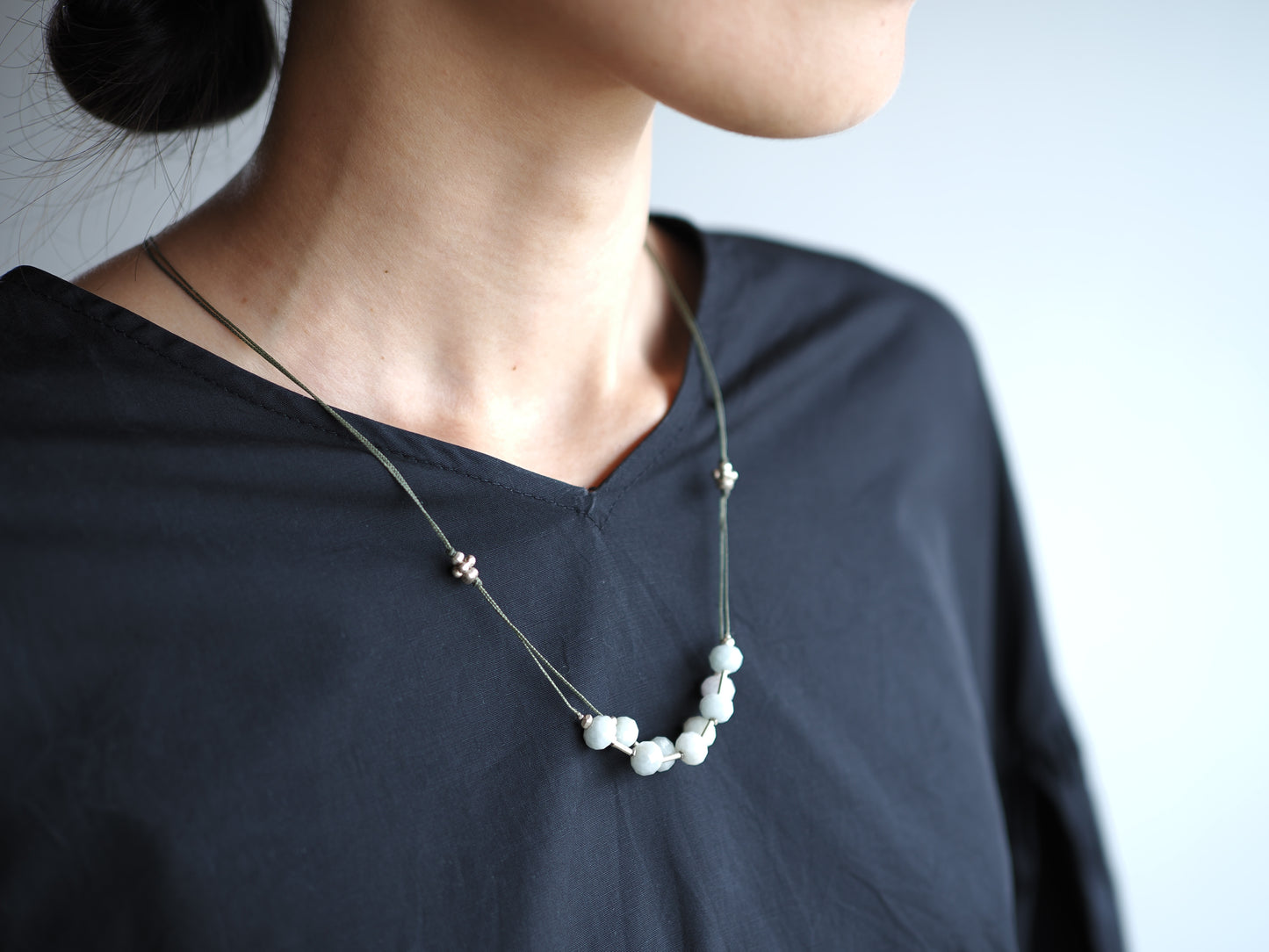 -Jade- double code necklace