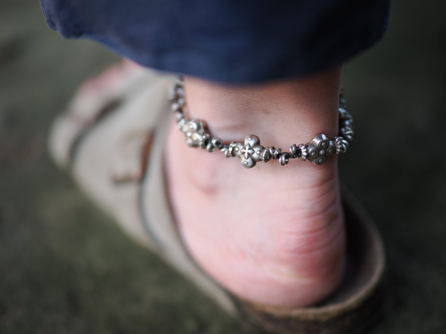 -Afgan silver- braid anklet