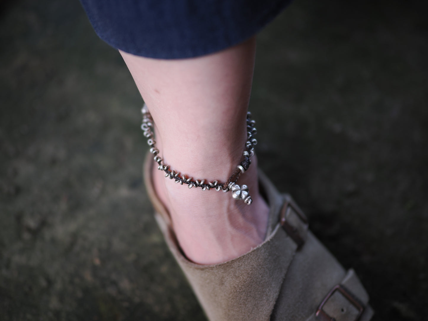 -Afgan silver- braid anklet