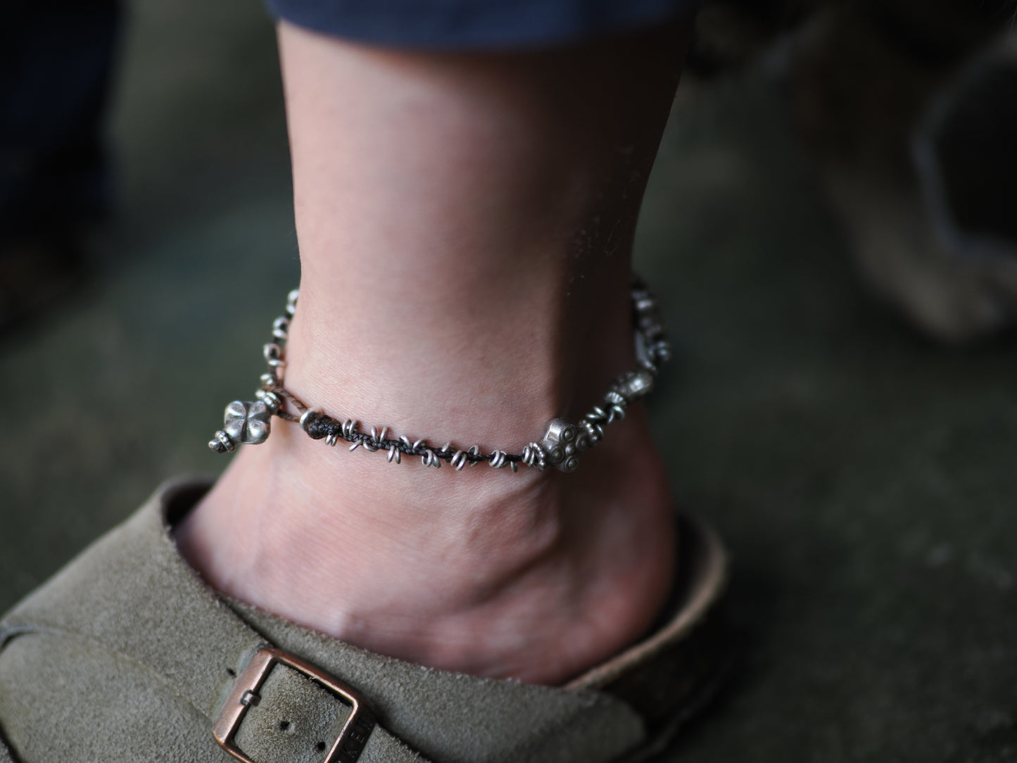 -Afgan silver- braid anklet