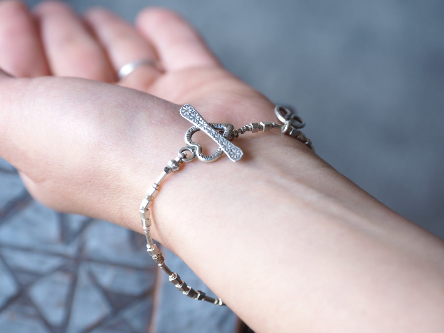 -Peridot- silver bracelet