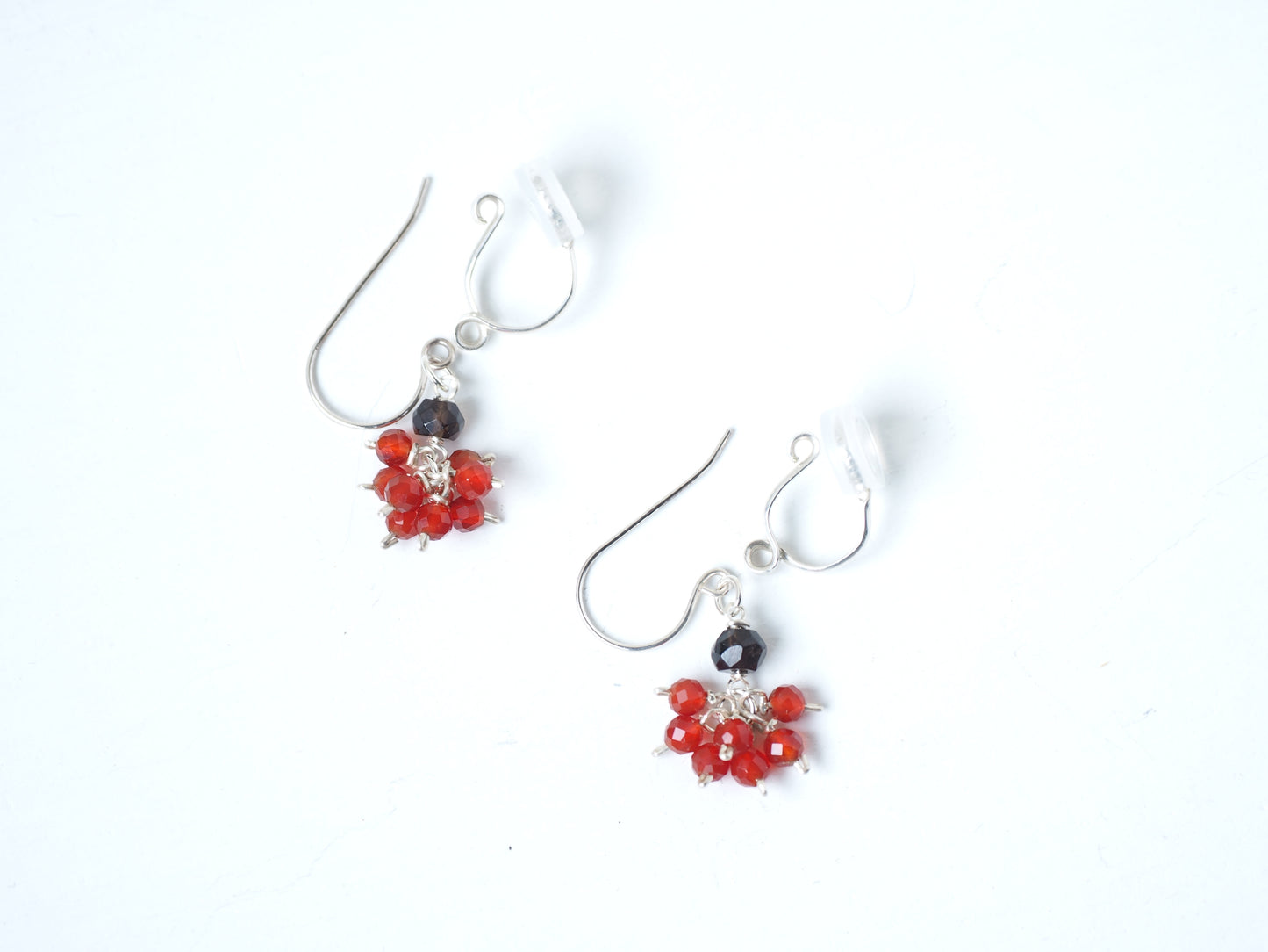 Red Agate Smoky Quartz [Earrings] 