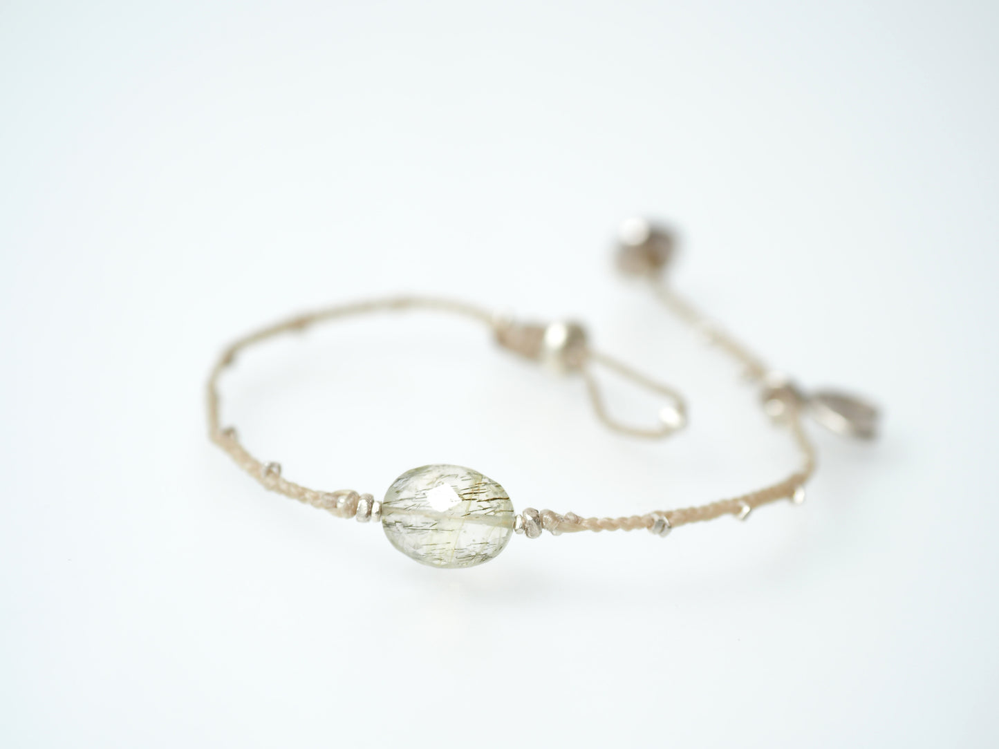 tourmaline quartz braided bracelet