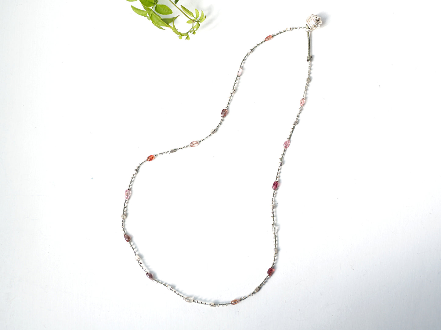 Multicolor Spinel Braided Necklace 