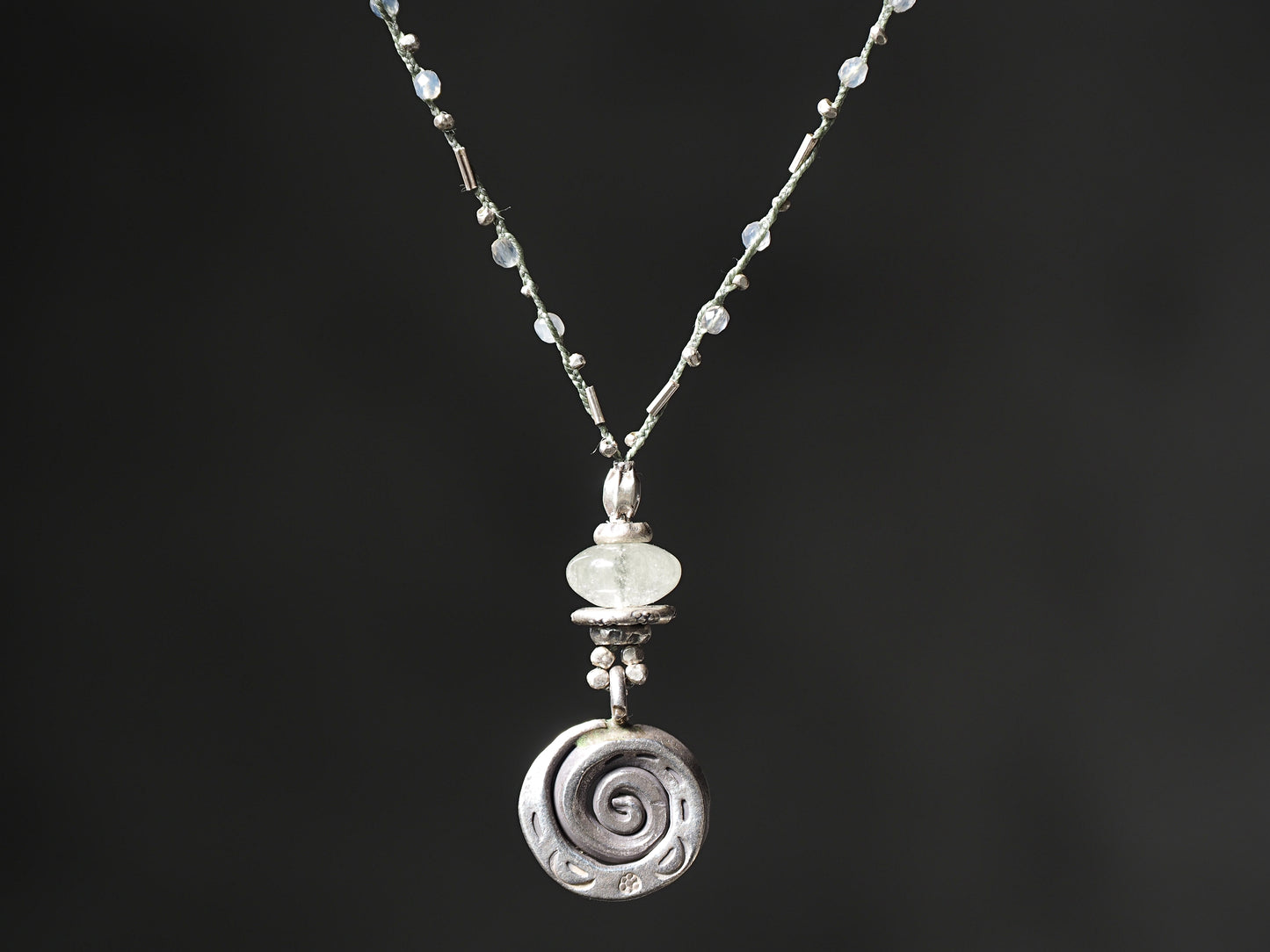 Libyan-glass silver_pendant