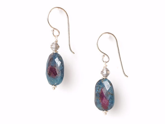 ruby in zoisite earrings