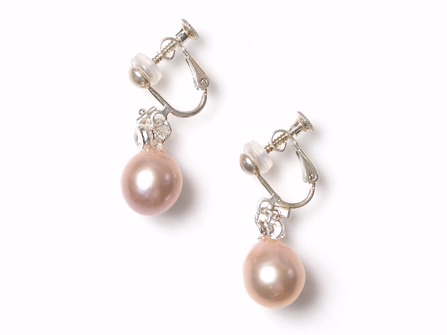 lavender pearl earrings 
