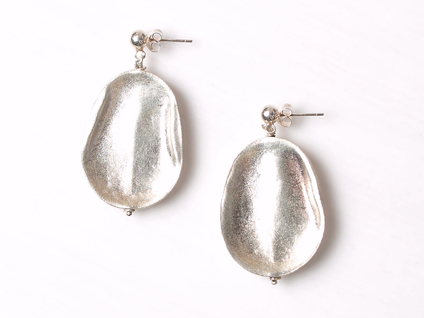 Silver Earrings "Large Slice" 