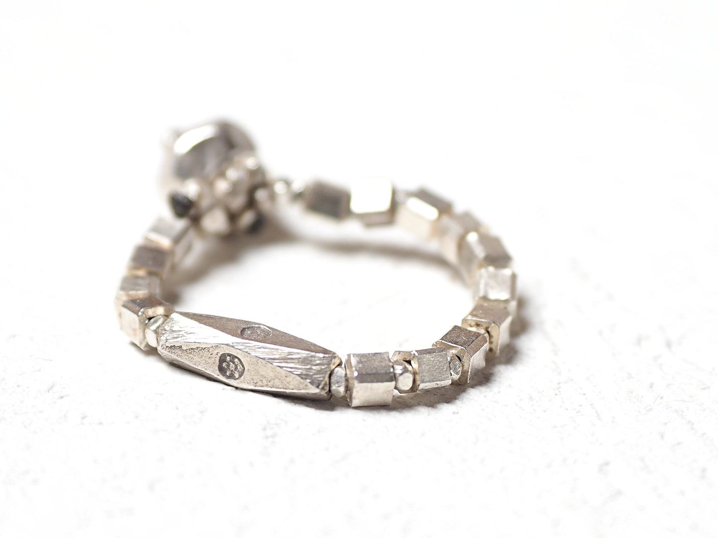 silver bead ring