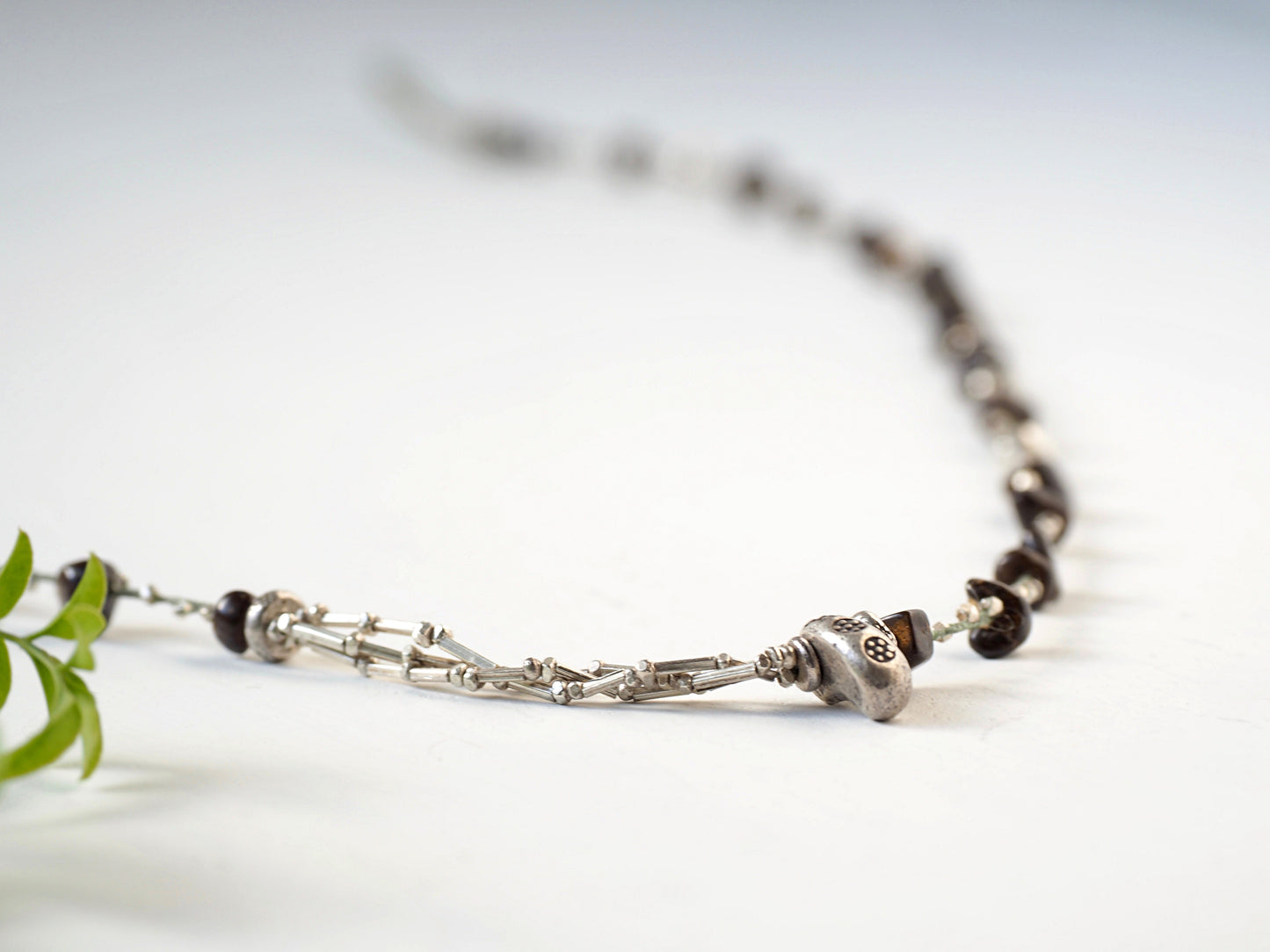 "Boulder Opal x Silver" Necklace 