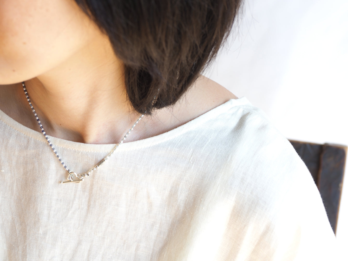 -Pearl・Iolite・Labradorite- mantel necklace