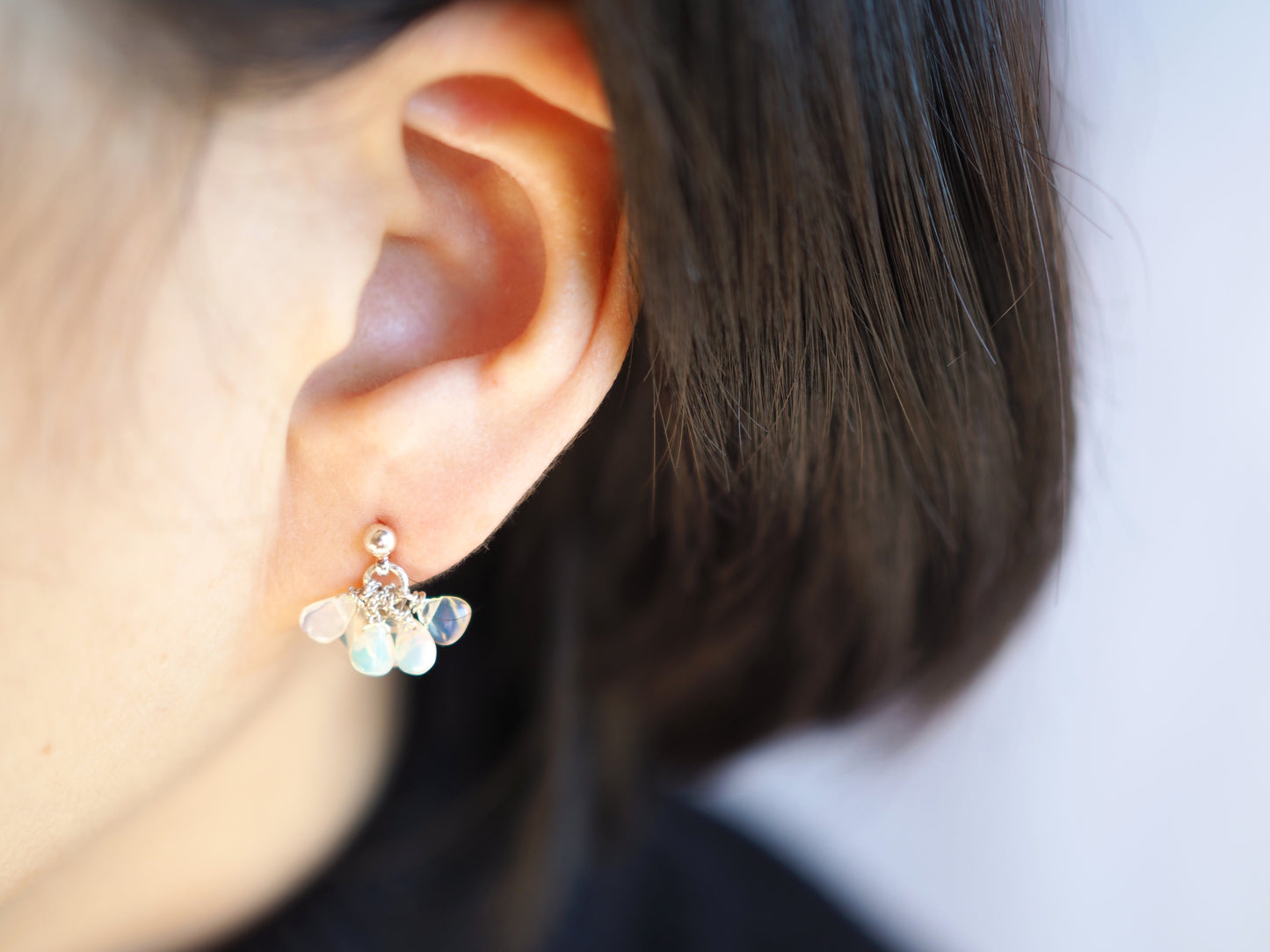 opal stud earrings 