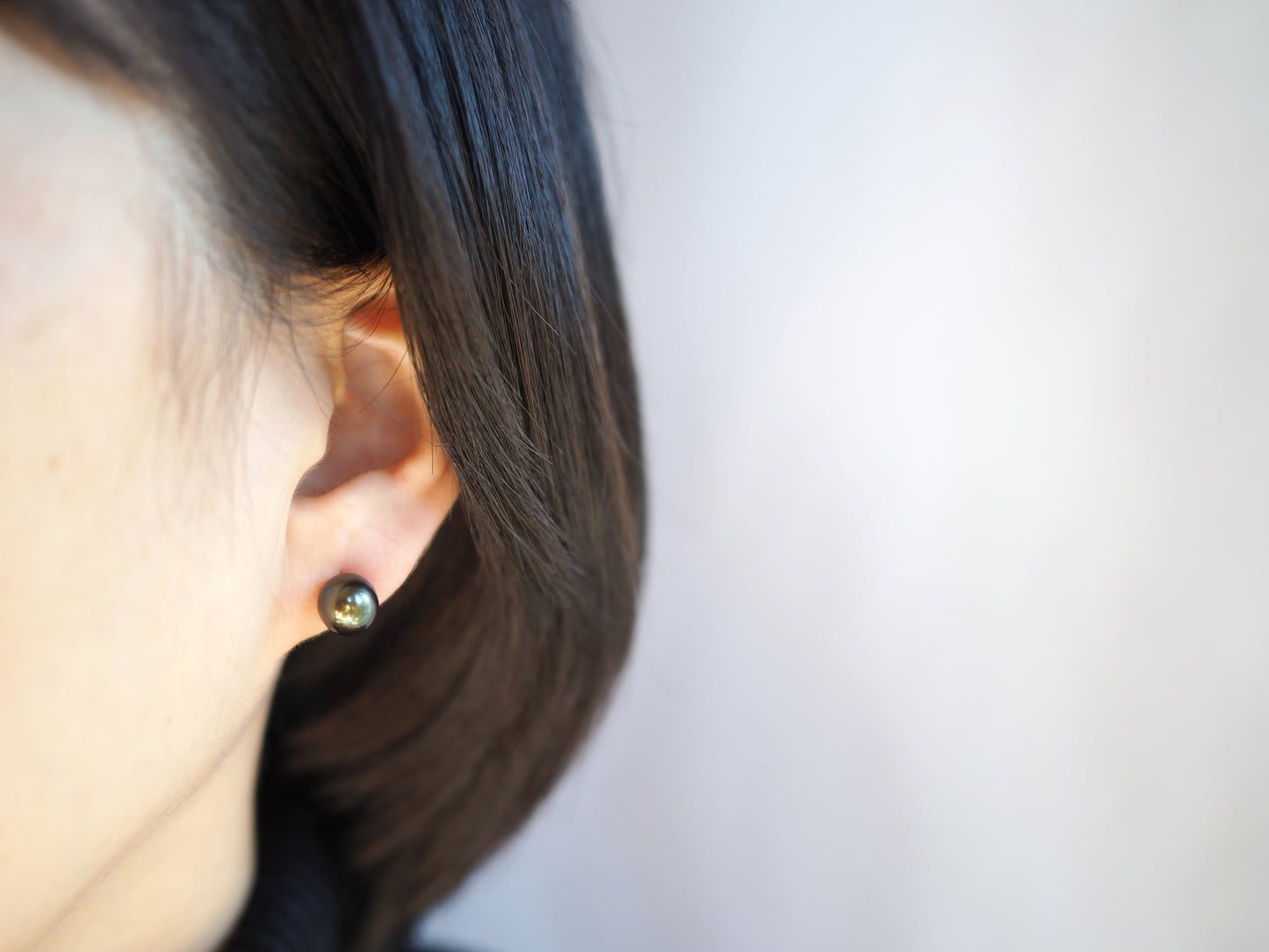 brown pearl stud earrings 