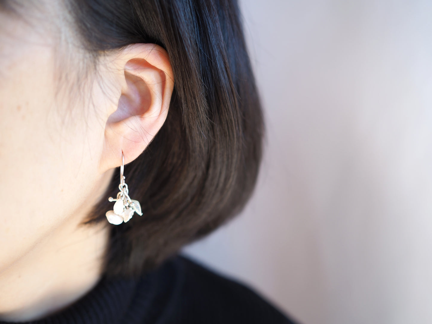 Opal x freshwater pearl tufted earrings