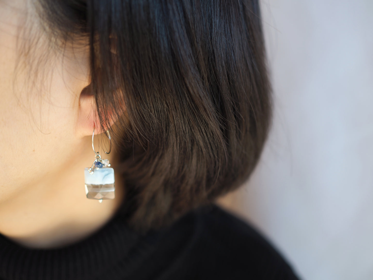 [Blue Opal_Sapphire] Earrings