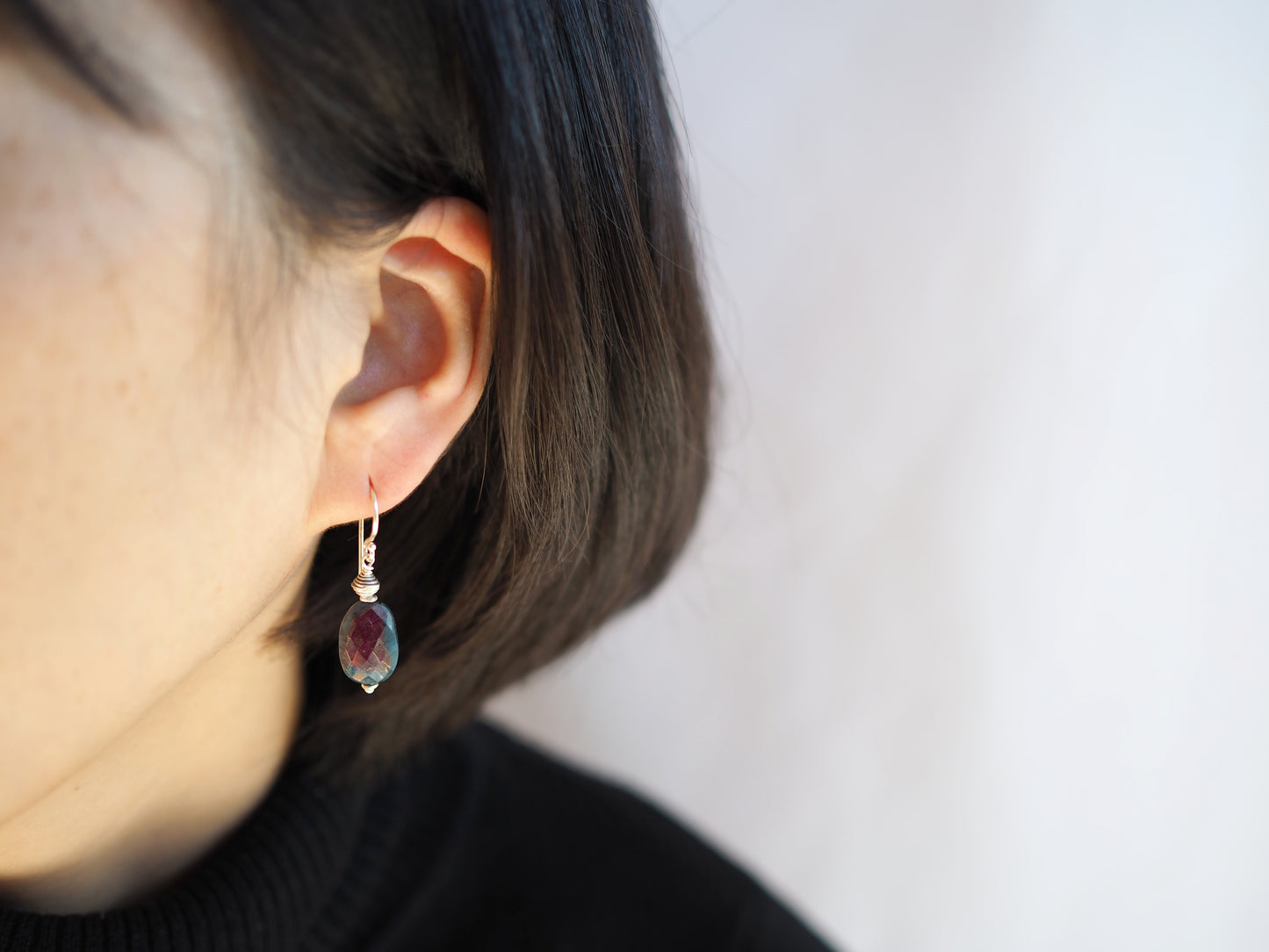 ruby in zoisite earrings