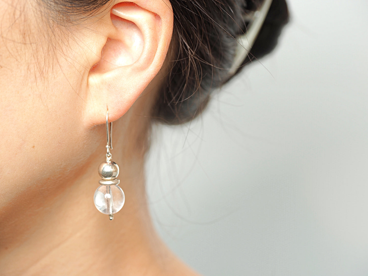 ice-crystal silver earrings