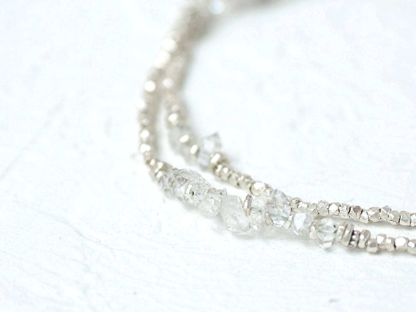 Herkimer Diamond "Double Wrap" Bracelet