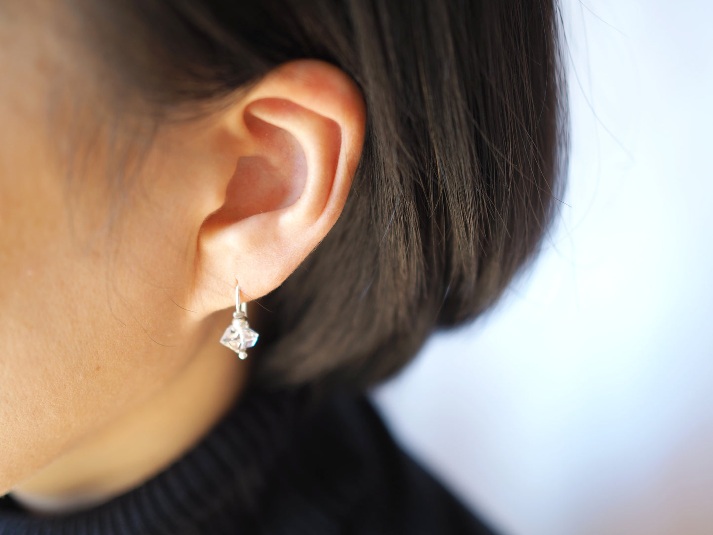 single herkimer diamond earrings