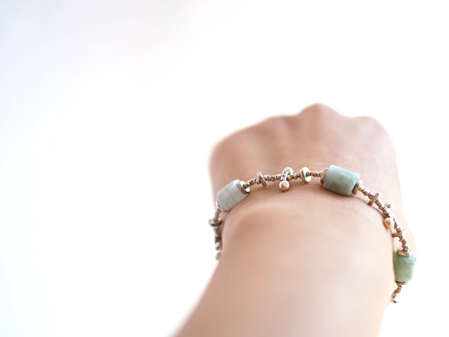 jade silver bracelet