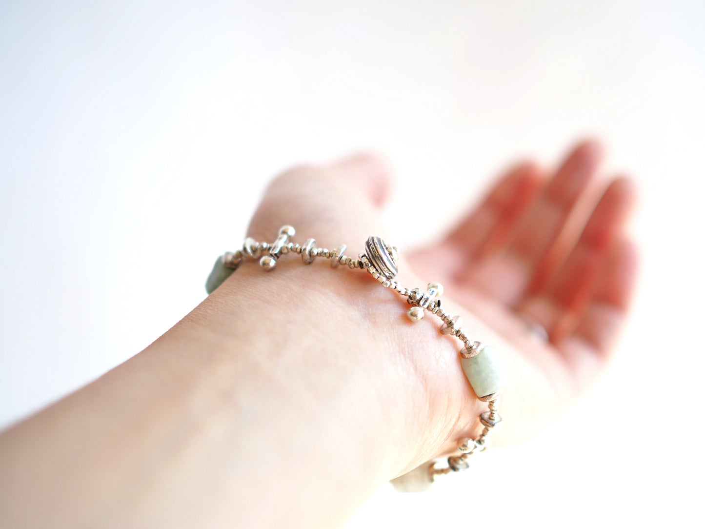 jade silver bracelet