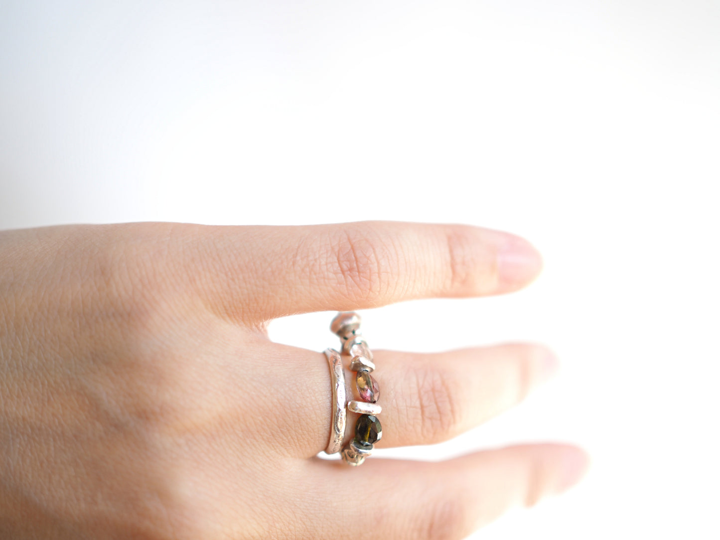 [Tourmaline_Silver] Bead ring