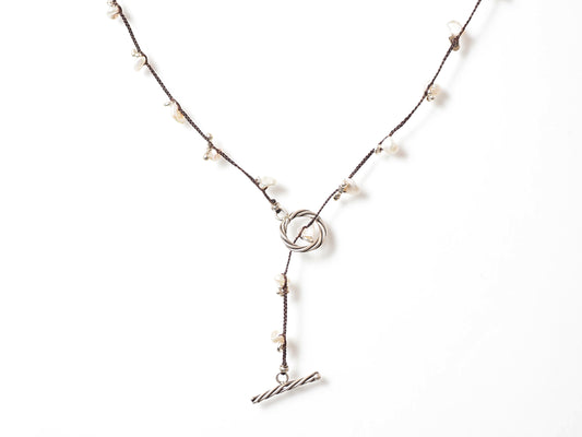 -Pearl- mantel long necklace